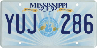 MS license plate YUJ286