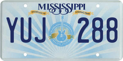 MS license plate YUJ288