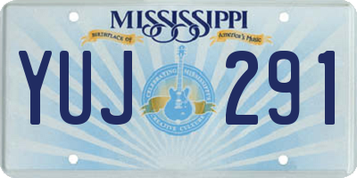 MS license plate YUJ291