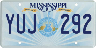 MS license plate YUJ292