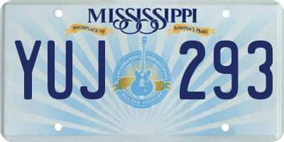 MS license plate YUJ293