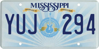 MS license plate YUJ294