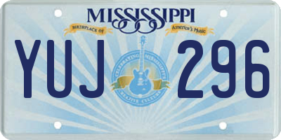 MS license plate YUJ296