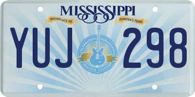 MS license plate YUJ298