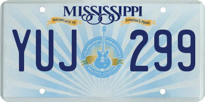 MS license plate YUJ299