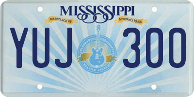 MS license plate YUJ300