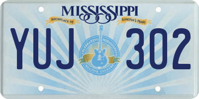 MS license plate YUJ302