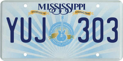 MS license plate YUJ303