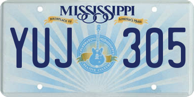 MS license plate YUJ305