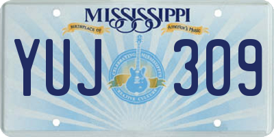 MS license plate YUJ309