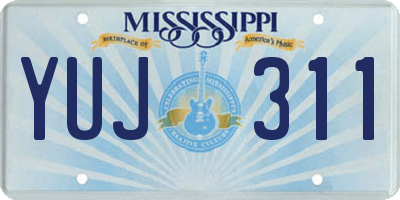 MS license plate YUJ311