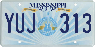 MS license plate YUJ313