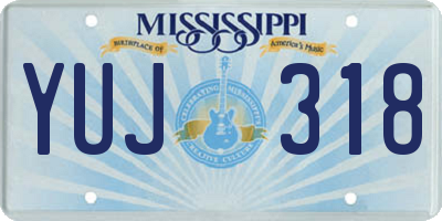 MS license plate YUJ318