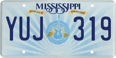 MS license plate YUJ319