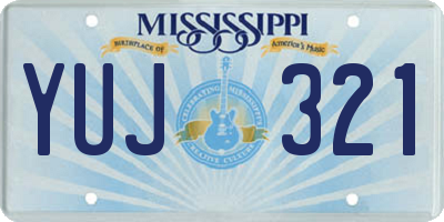 MS license plate YUJ321