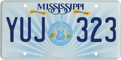 MS license plate YUJ323