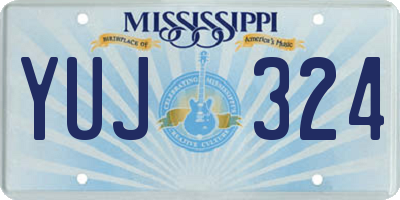 MS license plate YUJ324