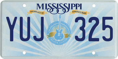 MS license plate YUJ325