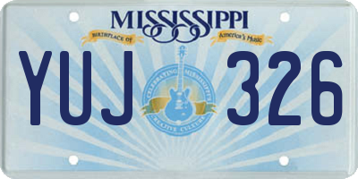 MS license plate YUJ326