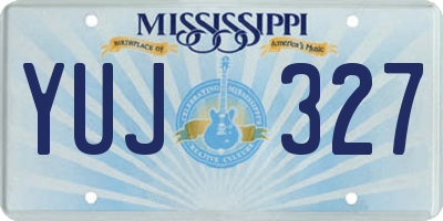 MS license plate YUJ327