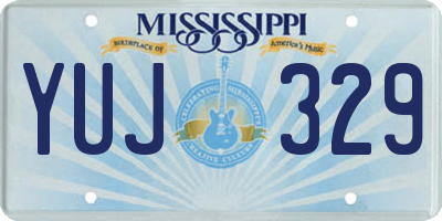 MS license plate YUJ329