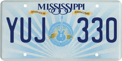 MS license plate YUJ330