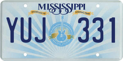 MS license plate YUJ331