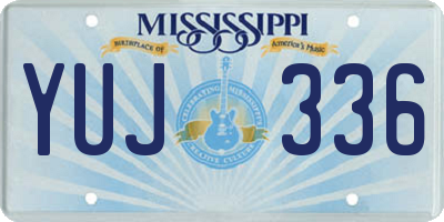 MS license plate YUJ336