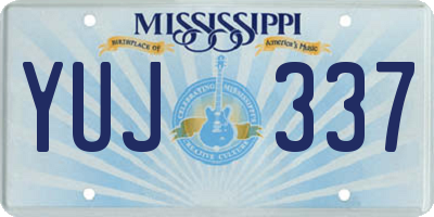 MS license plate YUJ337