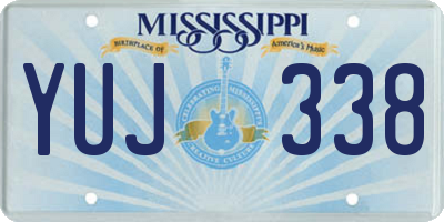 MS license plate YUJ338