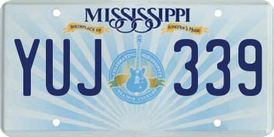 MS license plate YUJ339