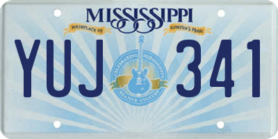MS license plate YUJ341