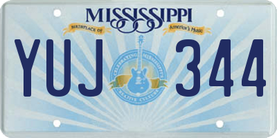 MS license plate YUJ344