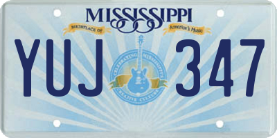 MS license plate YUJ347