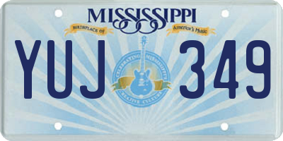 MS license plate YUJ349