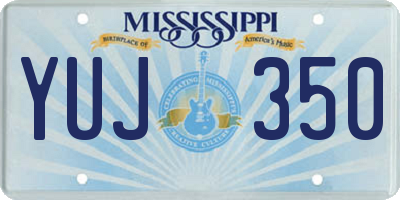 MS license plate YUJ350