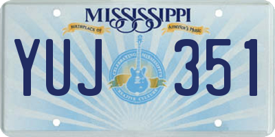 MS license plate YUJ351