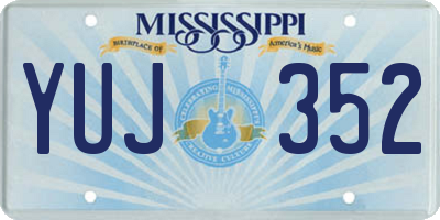 MS license plate YUJ352
