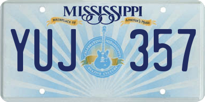 MS license plate YUJ357