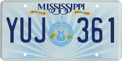 MS license plate YUJ361