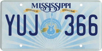 MS license plate YUJ366
