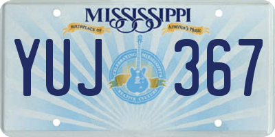 MS license plate YUJ367