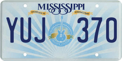 MS license plate YUJ370
