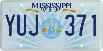 MS license plate YUJ371