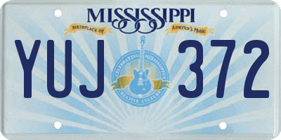 MS license plate YUJ372