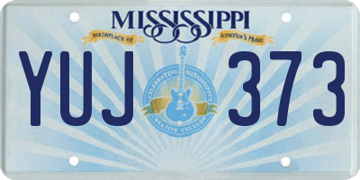 MS license plate YUJ373