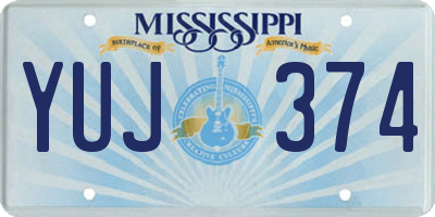 MS license plate YUJ374