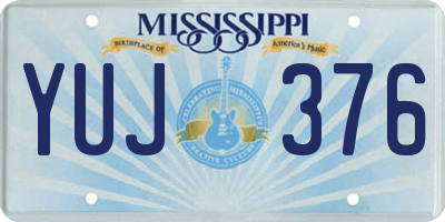 MS license plate YUJ376