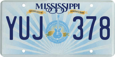 MS license plate YUJ378