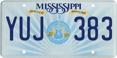 MS license plate YUJ383